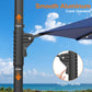 【Parasoru】LEDビーズ付き　カンチレバーパラソル 360°回転 大型パラソル 耐風 防水 UVカット  庭 テラス ガーデン 日除け